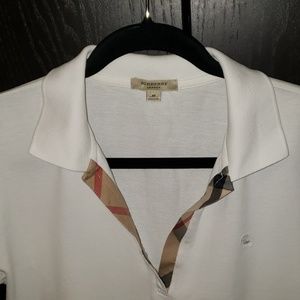 Burberry Tops - BURBERRY Women's Pique Shirt Top in White Burberry Tops - BURBERRY Women's Pique Shirt Top in White